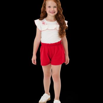 Conjunto Kiko e Kika Feminino Infantil 15082 Blusa/Shorts 4 ao 10 44947 k26