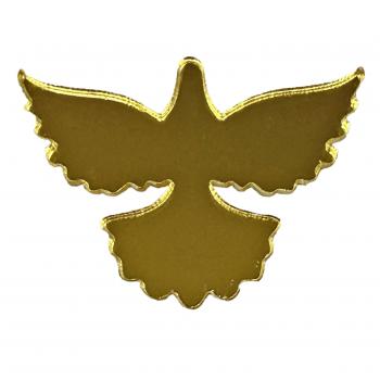 Pombo 001  - Aplique - (2,5x2) - Acrílico Espelho Ouro