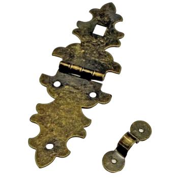 Fecho Colonial para Cadeado (28x83mm) - Ouro Velho