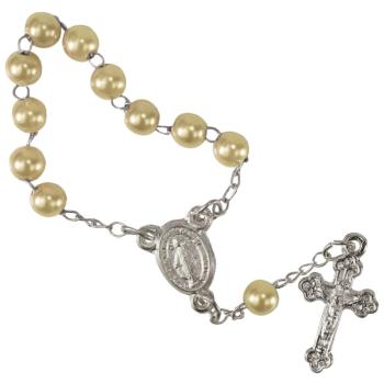 Mini Terço (Dezena) - Creme