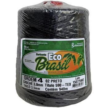 Barbante 04 (700g) - Preto - (Eco Brasil)