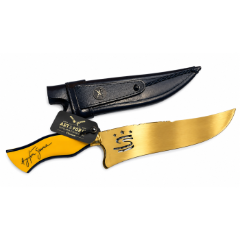 AeF - Faca Picanheira Gold Ayrton Senna 10 Pol Cabo Resina Aço Inox 3mm