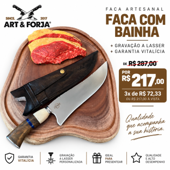 THOMAZI - Faca Picanheira 10 Pol Cabo Variado Aço Inox 2mm