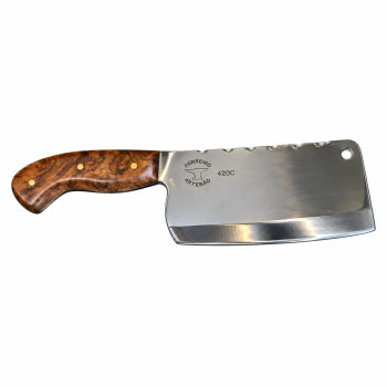 FERREIRO ARTESÃO - Cutelo 7 Pol Cabo Tala Madeira, Osso ou Chifre Aço Inox 4mm