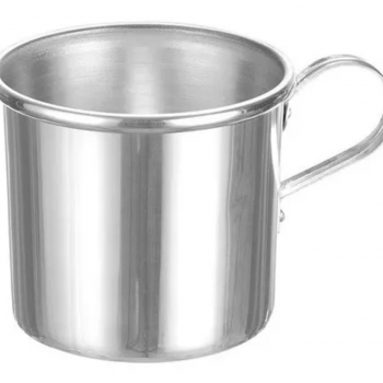 AeF - Caneca de Aluminio Polido Com Alca 370ml