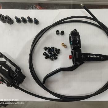 FREIO HIDRAULICO D/T PRETO COM DISCO C/ ADAPTADOR RADIUS /20