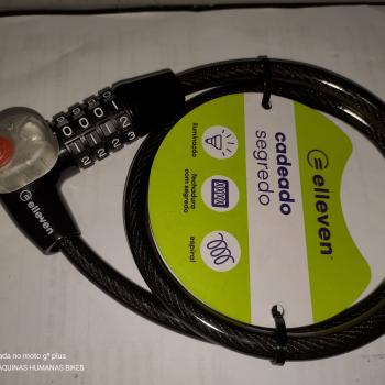CADEADO ESPIRAL COM ILUMINAÇÃO+SEGREDO 10MM X 800MM