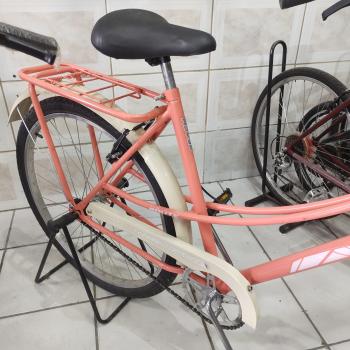 BICICLETA ARO 26 SALMAO/BEGE