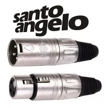 CONECTOR XLR CANNON FEMEA C/ ROSCA SANTO  ANGELO