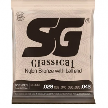 ENCORDOAMENTO SG PRA VIOLÃO NYLON BRONZE MEDIA .028