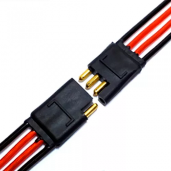 CONECTOR 4 VIAS PRETO COM FIO GROSSO TECHNOISE