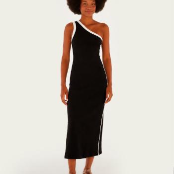 VESTIDO CROPPED OMBRO SO BICOLOR - G