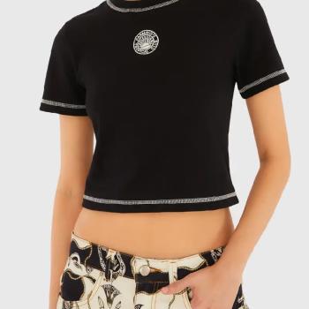 BLUSA MANGA CURTA BORDADA