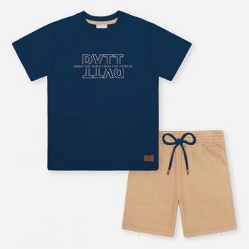 CONJ CAMISETA E BERMUDA AZ MARINHO/BG CAFE