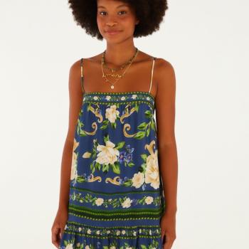 VESTIDO CURTO FLOR CELESTE - P