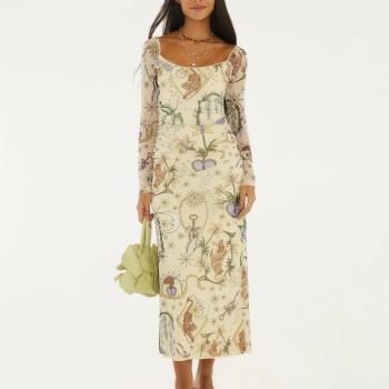 VESTIDO TULE TROPICAL MISTICO - P