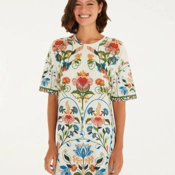 VESTIDO TSHIRT BASICO JARDIM BELEZA - P