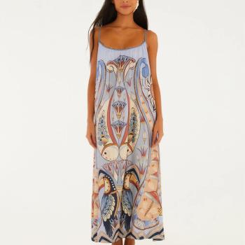 VESTIDO LONGO LENCO RIVIERA - P