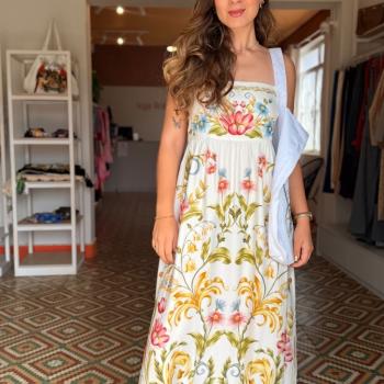 VESTIDO CROPPED JARDIM BARBARA - M