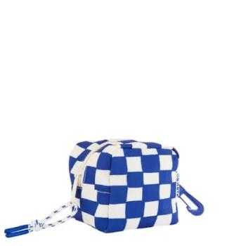 Necessaire FARM Cacula Quadriculada Azul/Branco