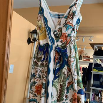 VESTIDO CURTO TRANSPASSE FLORAL MAITE - G