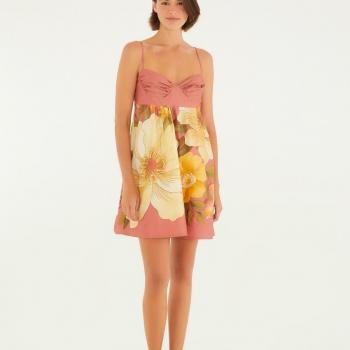 VESTIDO CURTO ALCA ROMANCE DE FLOR LOCAL - P