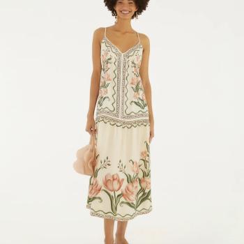 VESTIDO LONGO SONHO DE TULIPAS - G