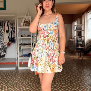VESTIDO CURTO JARDIM VERANEIO - M