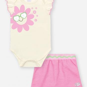 CONJ BODY E SHORTS/SAIA NATURAL/ROSA BARBIE