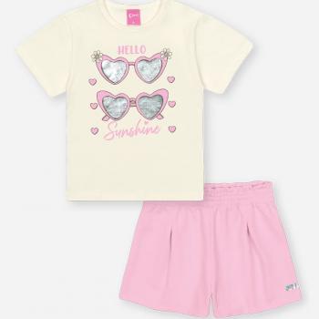 CONJ BLUSA E SHORTS NATURAL