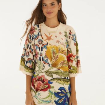 VESTIDO TSHIRT BIG FLORAL MAITE - P
