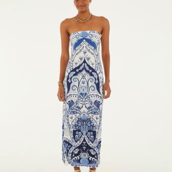 VESTIDO MIDI SEM ALCA ONDINA - M