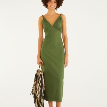 VESTIDO MIDI DECOTE V - G