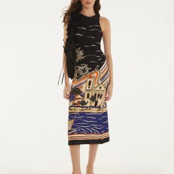 VESTIDO MIDI LENCO PARATY - P