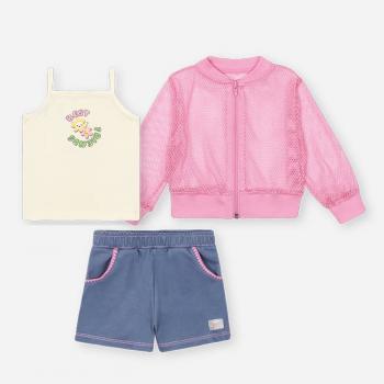 CONJ BLUSA, SHORTS E JAQUETA NT/AZJEANS/RS BARBIE