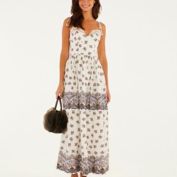 VESTIDO LONGO ALCAS ROSA RIO - M