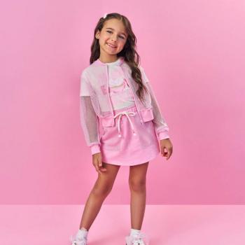 CONJ INFANTIL BLUSA,SHORTS/SAIA,JAQUETA NAT/RS IOGUR
