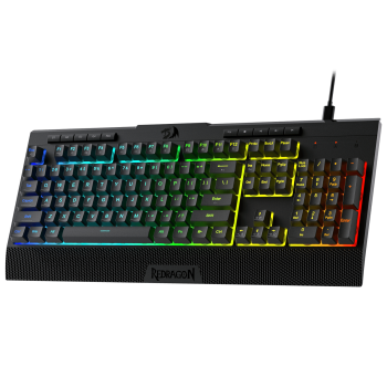 Teclado Gamer Redragon Shiva Lite K525-RGB com Fio — Preto — Inglês