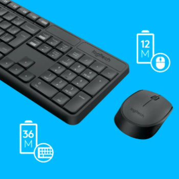 KIT MOUSE E TECLADO WIRELESS MK235 - LOGITECH