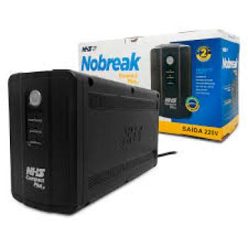 Nobreak NHS Mini 4 600VA Bivolt S.120V ou Conf 220V Bat 1x7Ah/12V 6 tomadas ABS