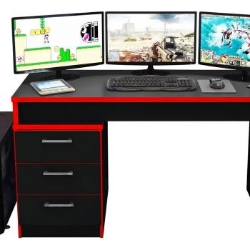 MESA GAMER VERMELHA