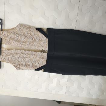 MACACAO FEMININO BEGE COM RENDA E PRETO TAMANHO P - RVINTE