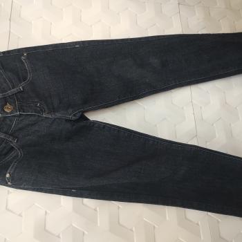 CALÇA FEM JEANS ESCURO COM GLITTER TAM 36 - DTA INDUSTRY