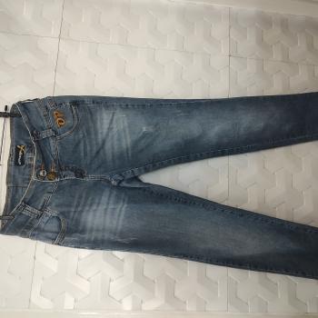 CALÇA FEM JEANS CINZA OP 2 BOTÕES TAM 44 - OPPNUS