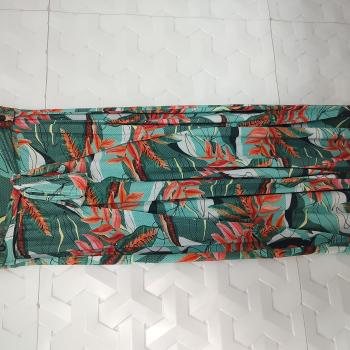 CALÇA FEM FLORAL VERDE E LARANJA PANTACOURT M - ENDLESS