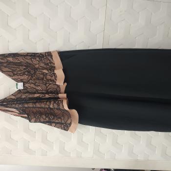 MACACAO FEM RENDA PRETO COM BEGE TAM M- CLUB K