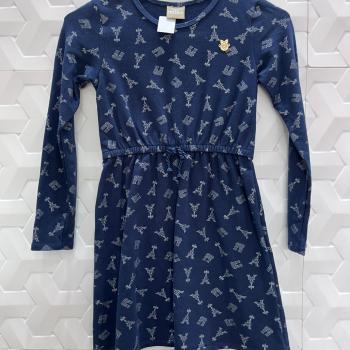 VESTIDO DE MANGA AZUL MARINHO TORRE PARIS FEM TAM 10 - MILON