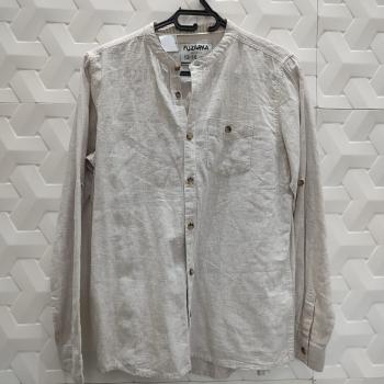 CAMISA SOCIAL LINHO CINZA MASCULINA TAM 14 - FUZARKA