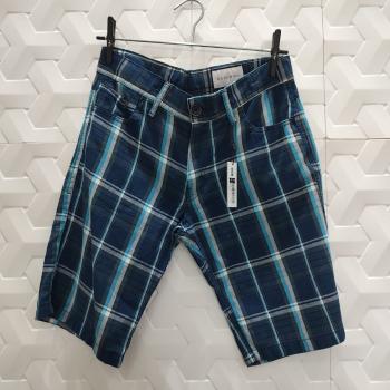 BERMUDA XADREZ AZUL ESCURO E CLARO XADREZ  MASCULINO TAMANHO 18 - OGOCHI
