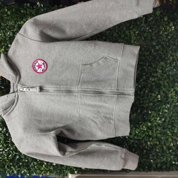 BLUSA DE MOLETOM INFANTIL CINZA CONVERSE FEN TAM 7 - ALL STAR